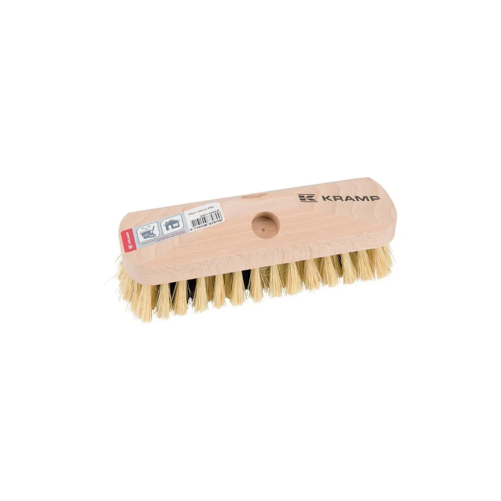 Perie aspră cu peri din fibră sintetică 22x6,5cm, suport lemn