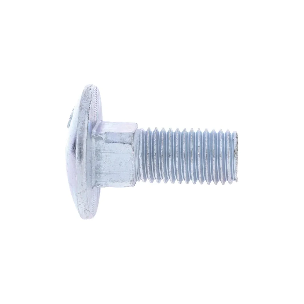 Șurub cap bombat torbant gât pătrat DIN603 M16x2x40mm filet 38mm oțel zincat grupa 8.8