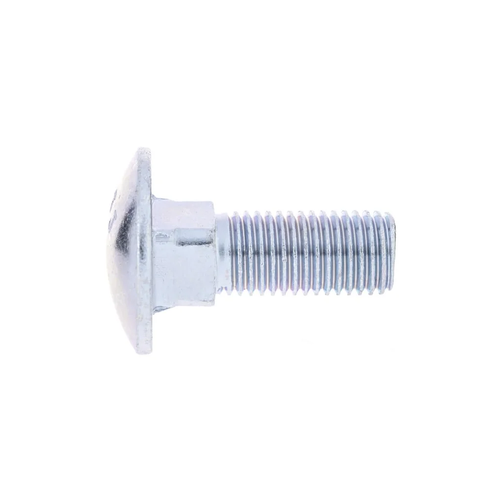Șurub cap bombat torbant gât pătrat DIN603 M16x2x45mm filet 38mm oțel zincat grupa 8.8