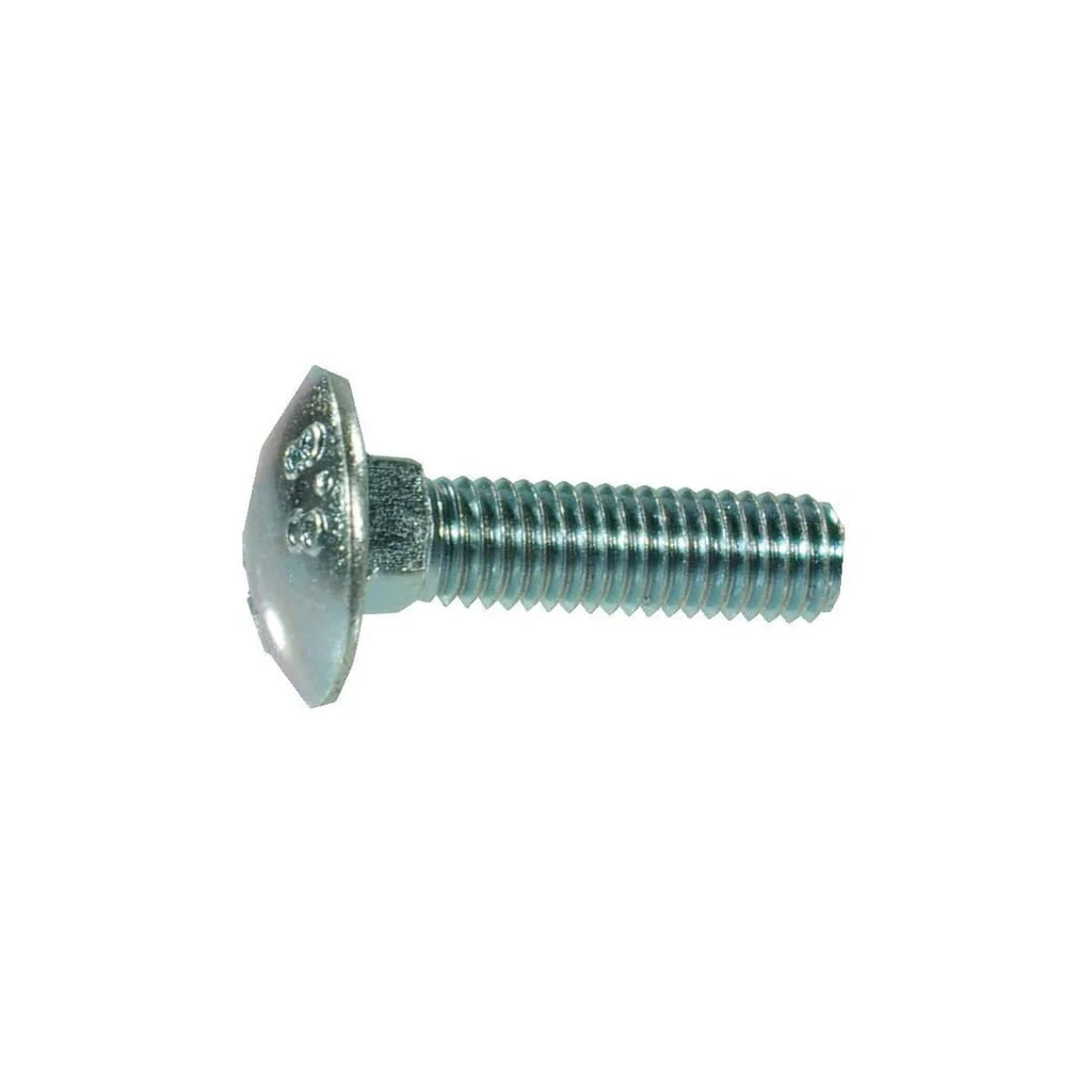 Șurub cap bombat torbant gât pătrat DIN603 M16x2x50mm filet 38mm oțel zincat grupa 8.8