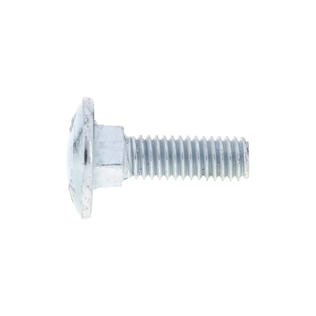 Șurub cap bombat torbant gât pătrat DIN603 M6x1x20mm filet 18mm oțel zincat grupa 8.8