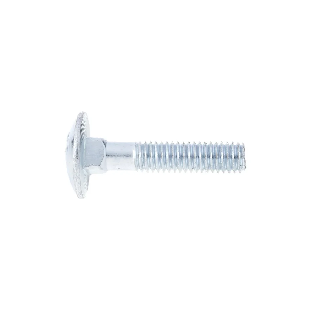 Șurub cap bombat torbant gât pătrat DIN603 M6x1x30mm filet 18mm oțel zincat grupa 8.8
