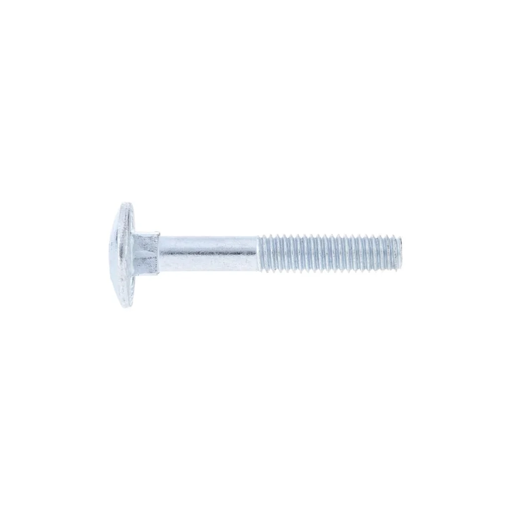 Șurub cap bombat torbant gât pătrat DIN603 M6x1x40mm filet 18mm oțel zincat grupa 8.8