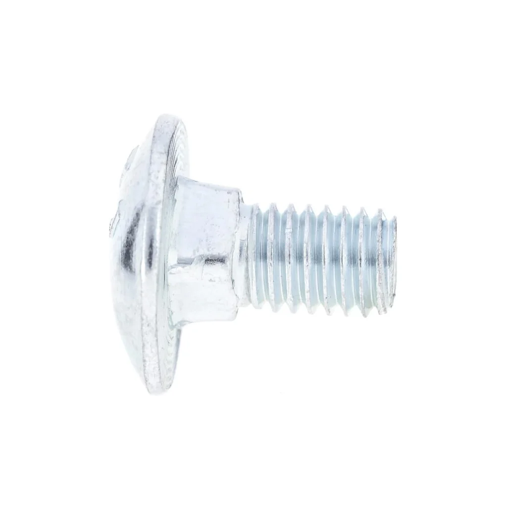 Șurub cap bombat torbant gât pătrat DIN603 M8x1,25x16mm filet 10mm oțel zincat grupa 8.8