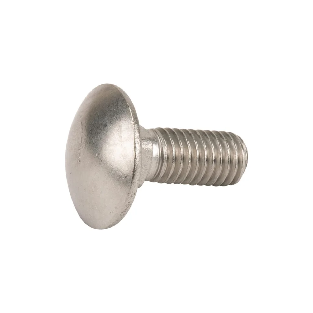 Șurub cap bombat torbant DIN603 M8x1,25x20mm filet 14,4mm oțel inoxidabil A2