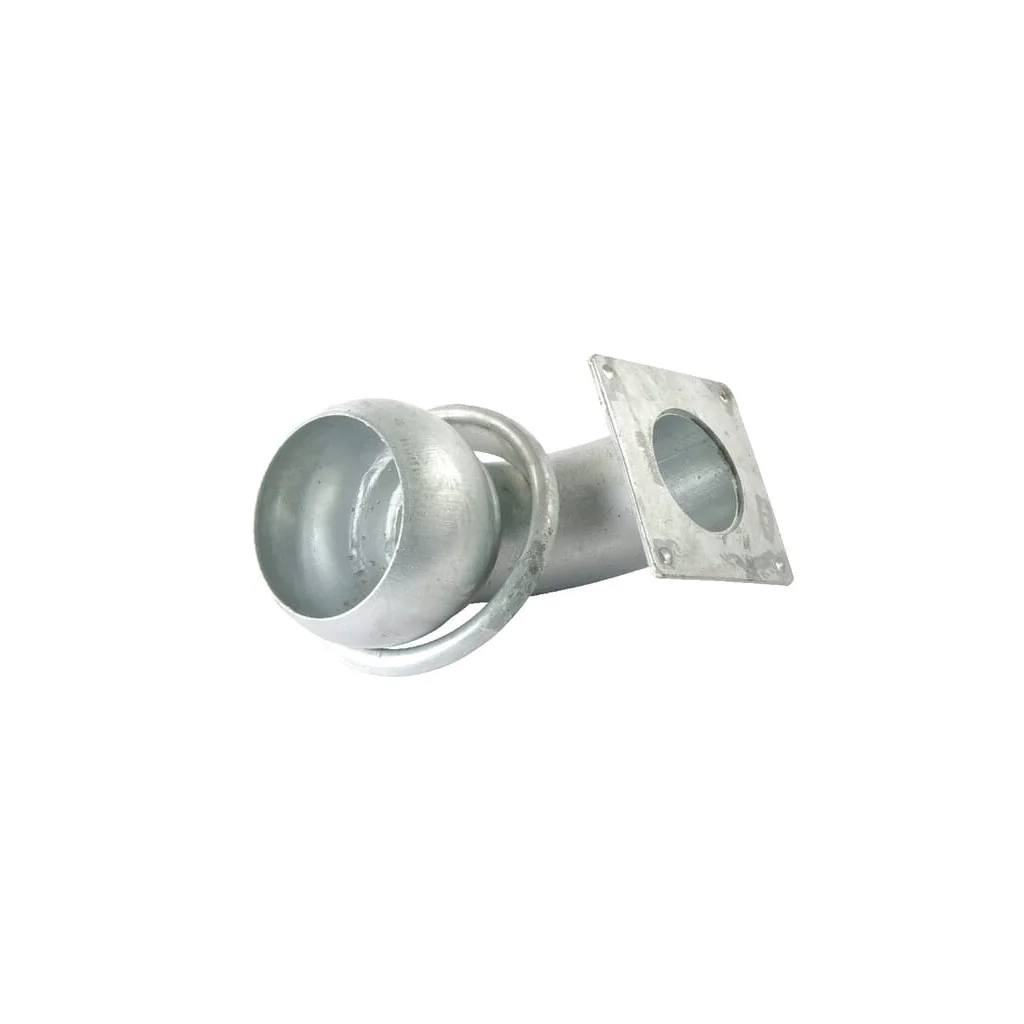 Cuplă tip Bazzoli D tată 6" cu flanșă pătrată cot 90° și 4 șuruburi