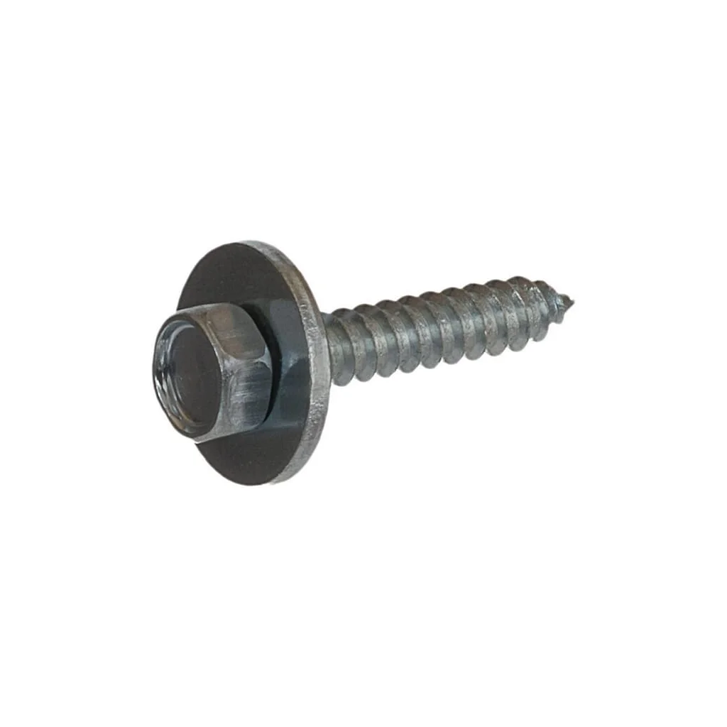 Șurub pentru tablă autofiletant cap hexagonal cu șaibă DIN6901 4,8x25mm oțel zincat