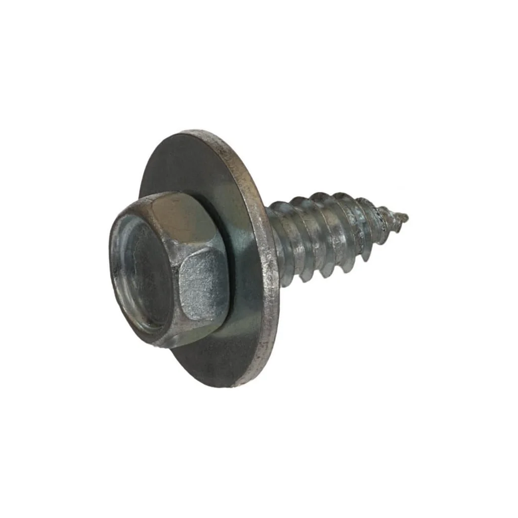 Șurub pentru tablă autofiletant cap hexagonal cu șaibă DIN6901 8x22mm oțel zincat