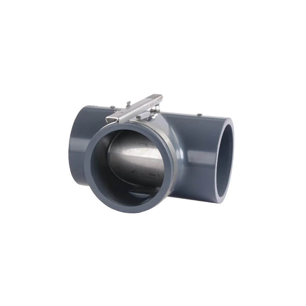 Clapetă piesă în formă de T, PVC, 110mm