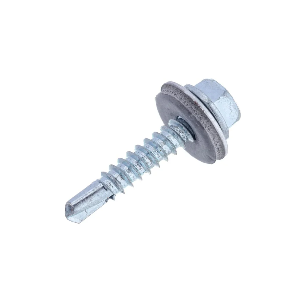 Șurub autoforant cap hexagonal cu flanșă DIN7504 4,8x25mm oțel zincat