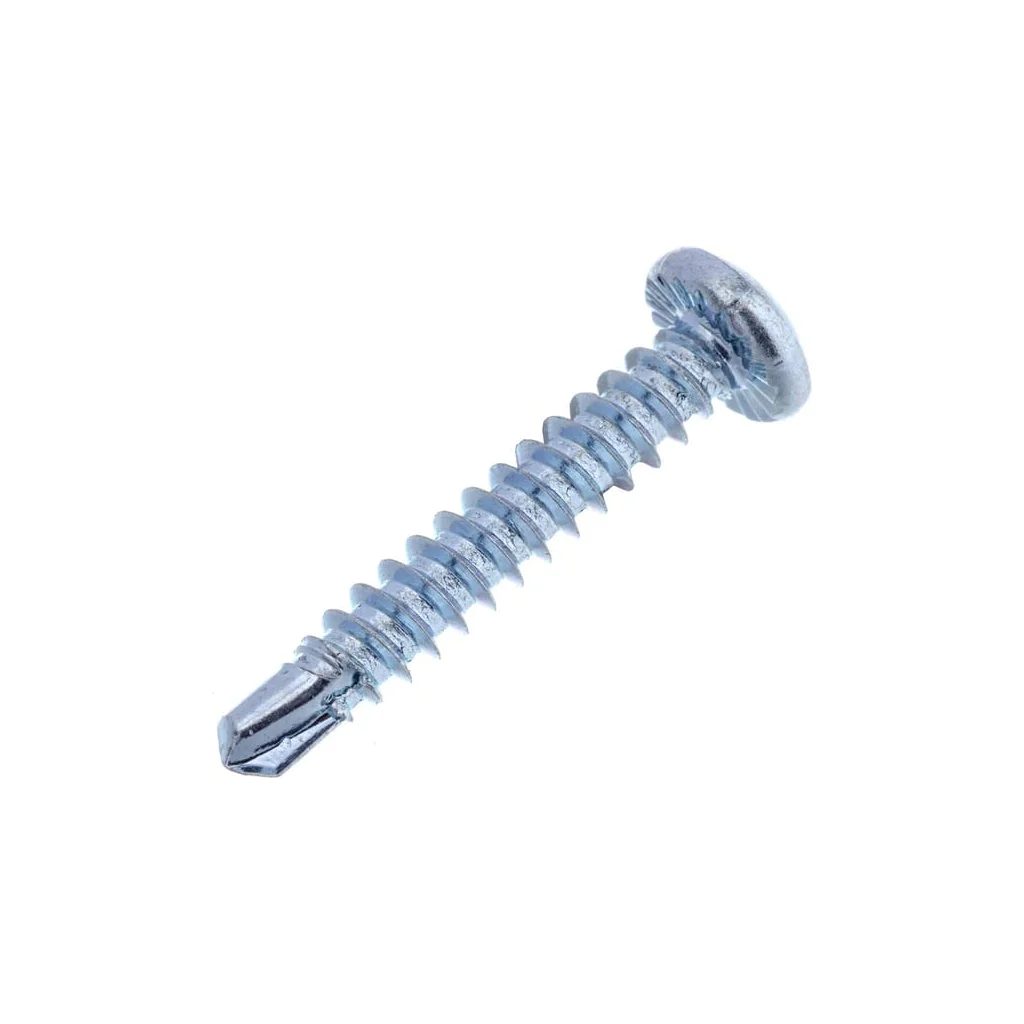 Șurub autoforant cap bombat în cruce PH2 DIN7504 4,2x25mm oțel zincat