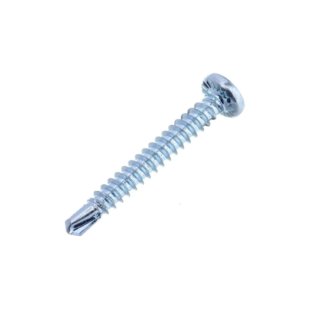 Șurub autoforant cap bombat în cruce PH2 DIN7504 4,2x32mm oțel zincat