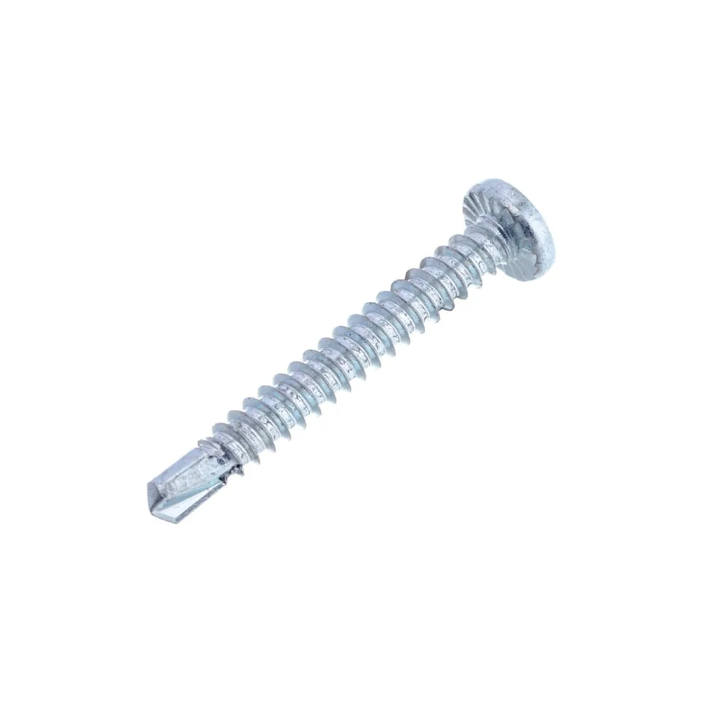 Șurub autoforant cap bombat în cruce PH2 DIN7504 4,8x38mm oțel zincat