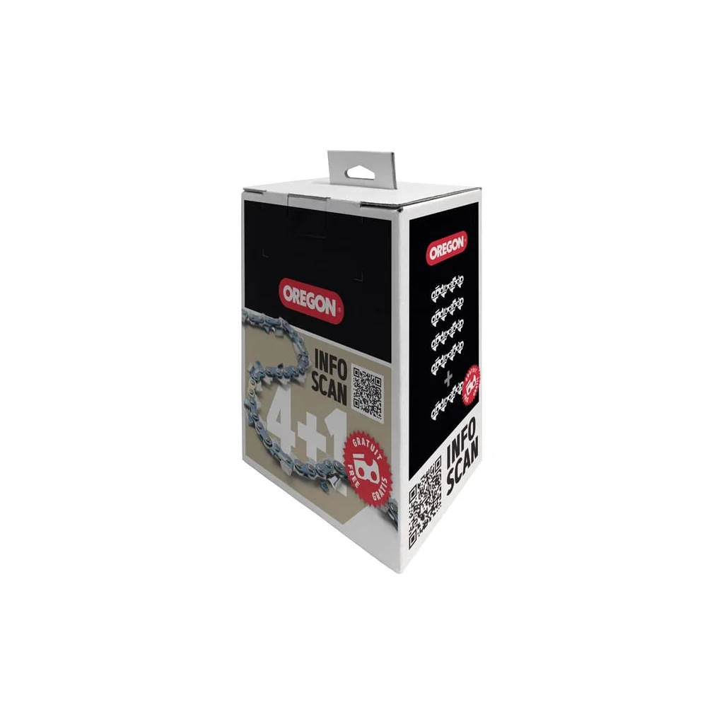 Lanț de motofierăstrău 3/8" 1.6mm 66 DL daltă unghi drept, pachet 5x, Oregon