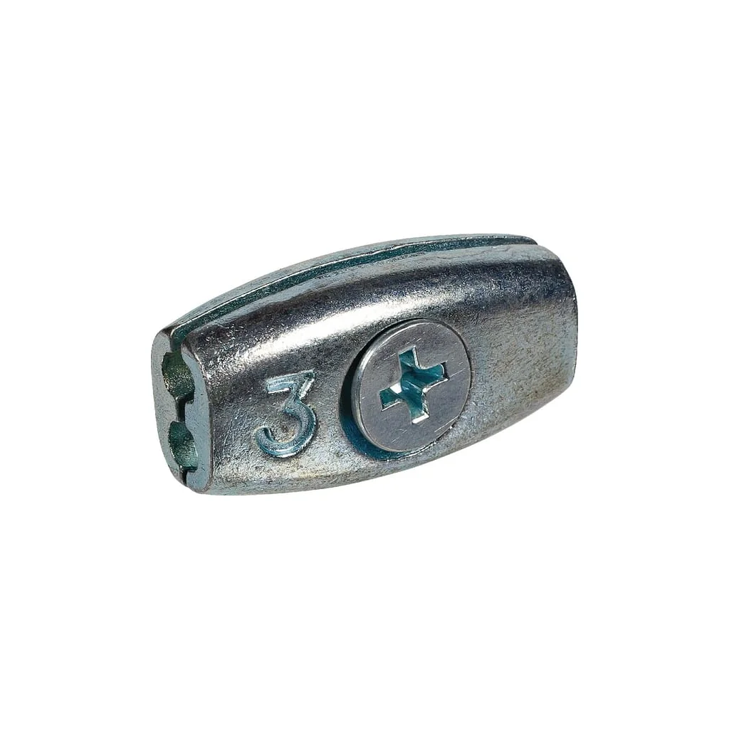Clemă cablu metalic D=3mm
