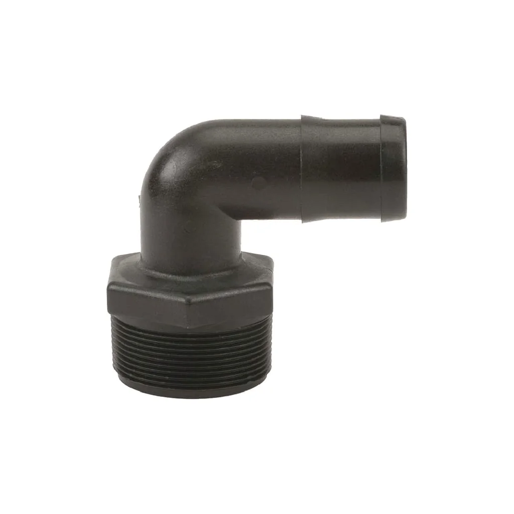 Racord furtun cot 90° 2" NPT tată x 1 1/2"