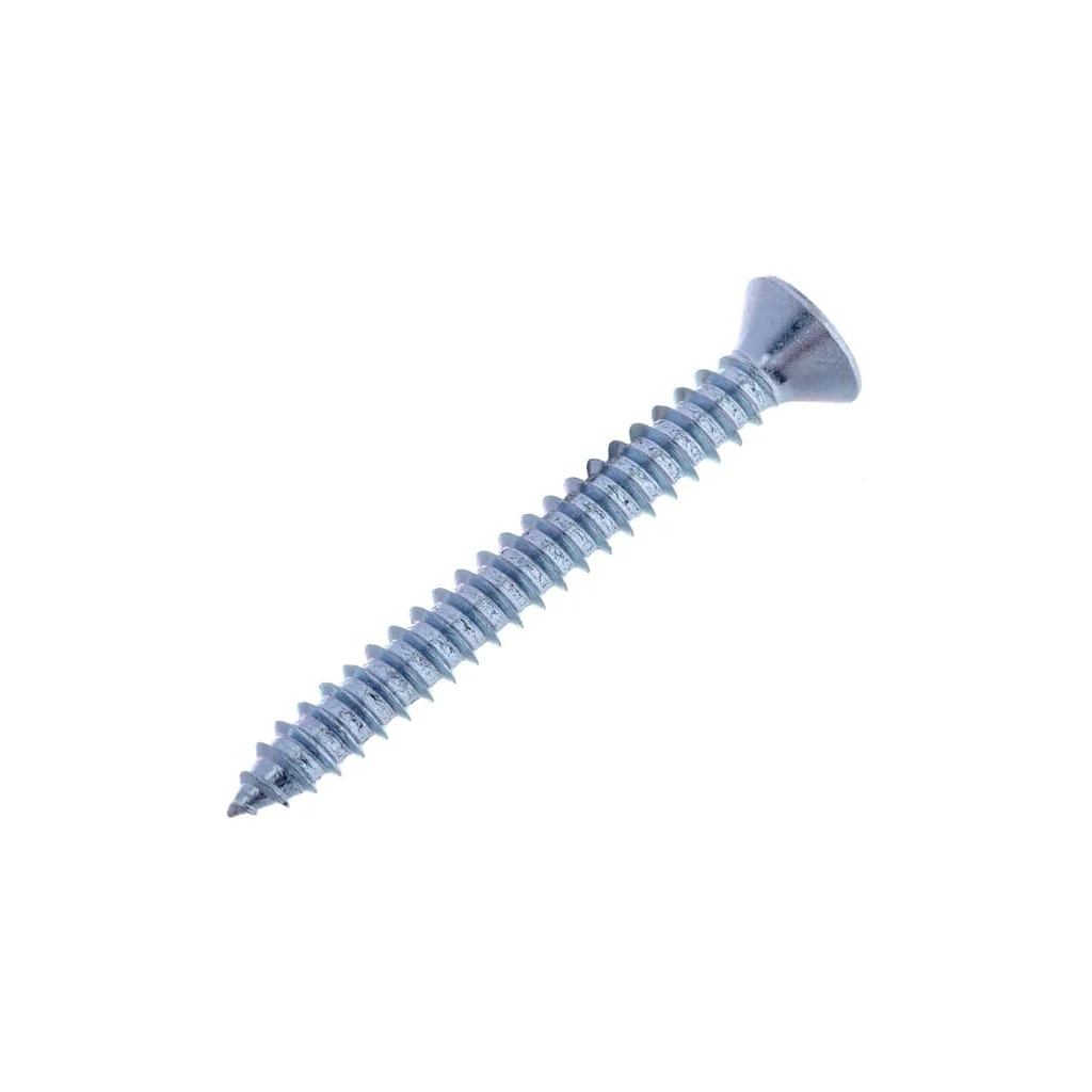 Șurub pentru tablă autofiletant cap înecat în cruce PZ2 DIN7982C 4,2x38mm oțel zincat