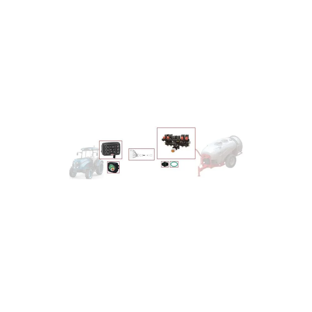 Pulverizator, cu cutie de comutare, cu 4 căi
