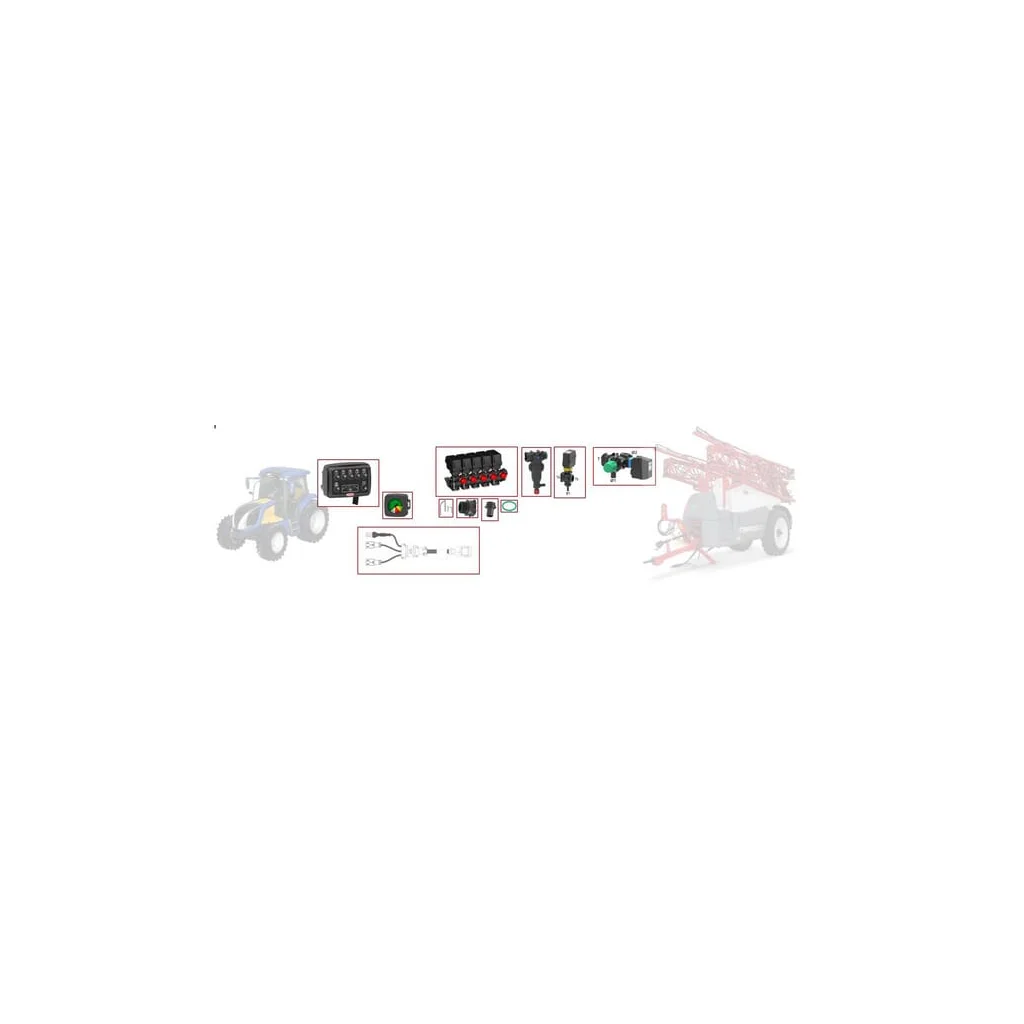 Kit pulverizator cu 5 secțiuni, cutie de comutare