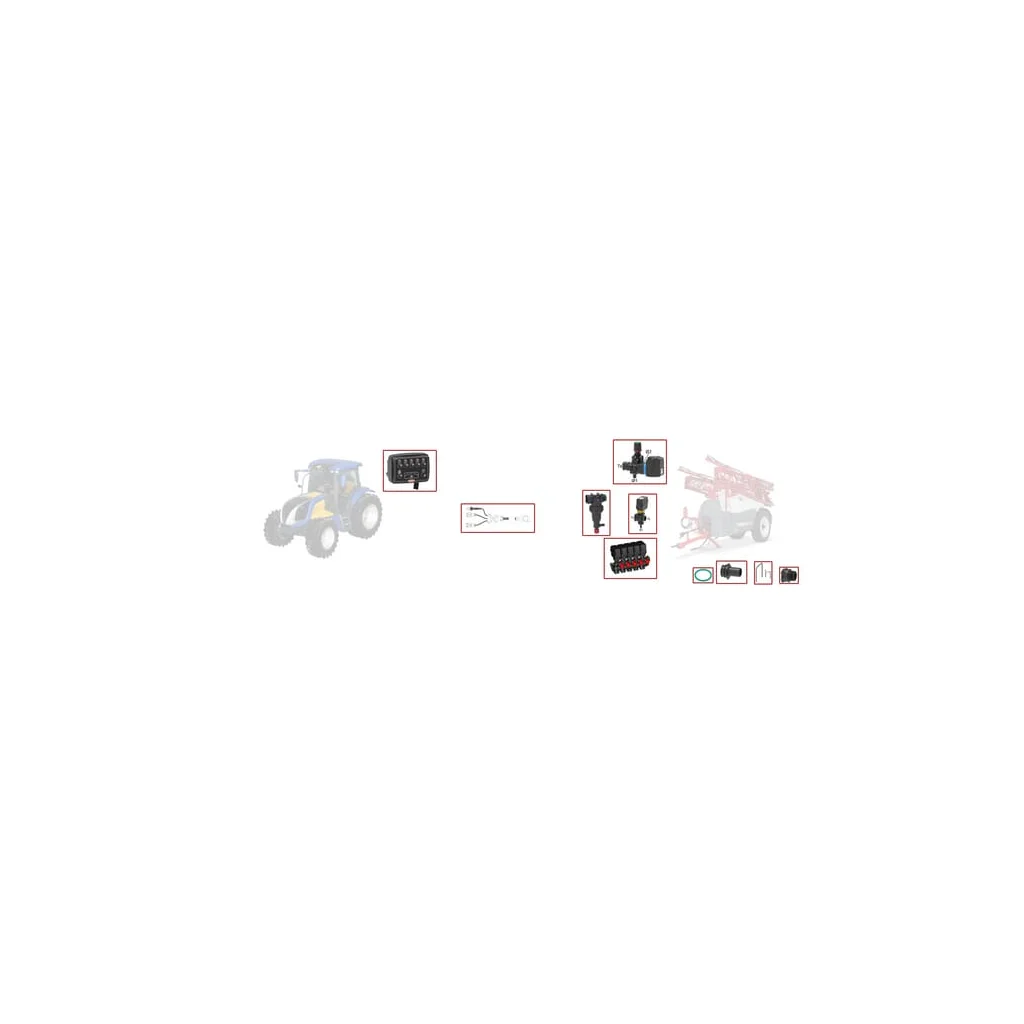 Kit pulverizator cu 5 secțiuni, cutie de comutare