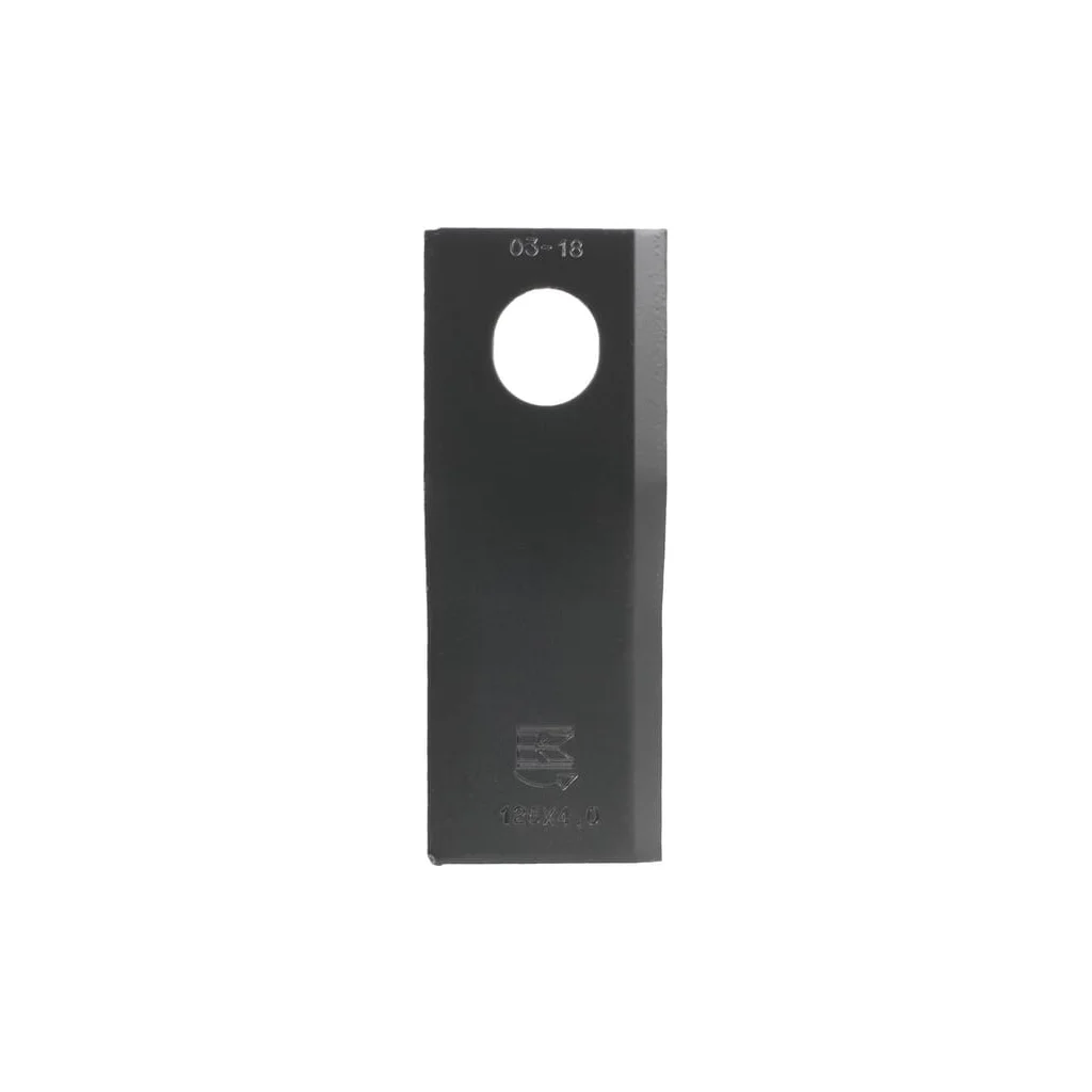 Lamă cositoare stânga 126x47x4mm orificiu 23x20,5mm oval pachet 25 buc. potrivită pentru Taarup