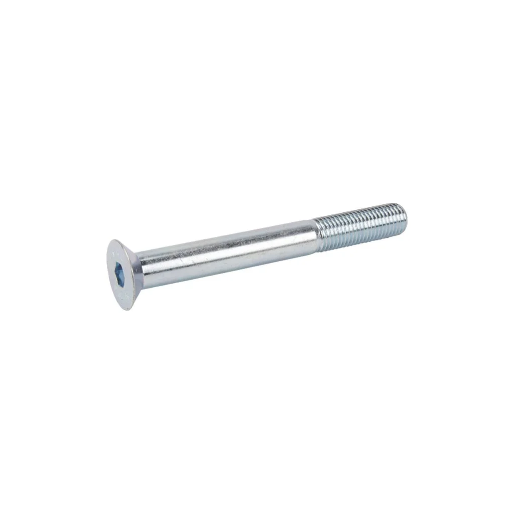 Șurub cap înecat orificiu hexagonal DIN7991 M16x2x140mm filet 38mm oțel zincat grupa 10.9