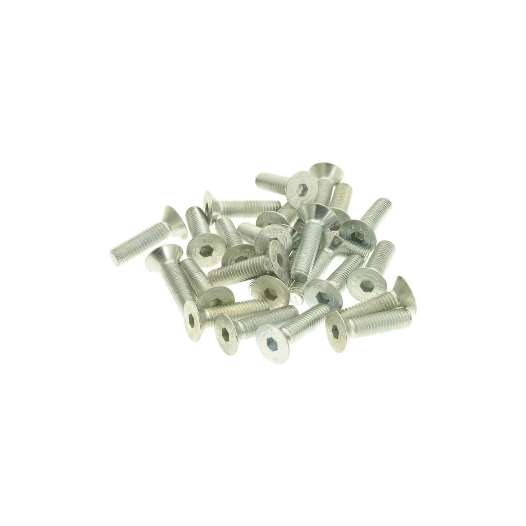 Șurub cap înecat orificiu hexagonal DIN7991 M8x20mm oțel zincat grupa 8.8 200 buc.