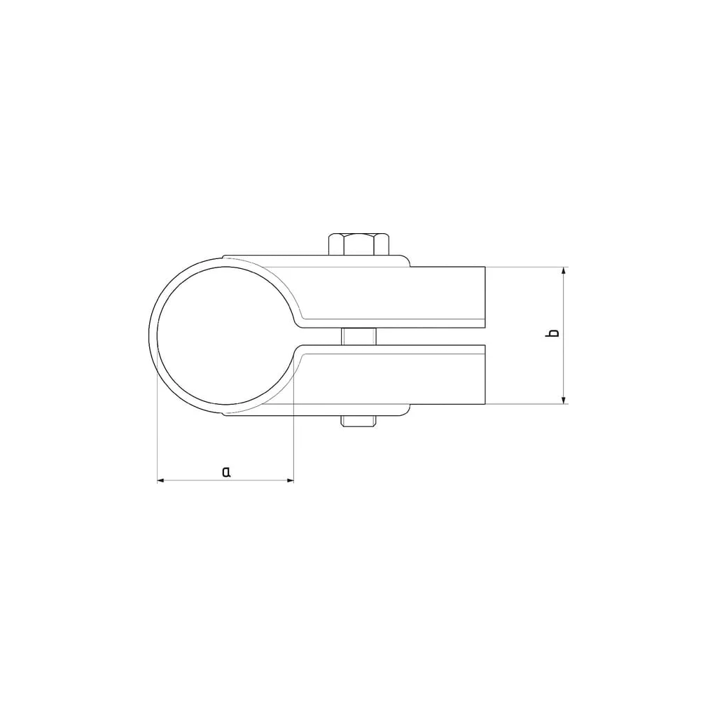 Colier T 2 1/2" x 1 1/2" deschis