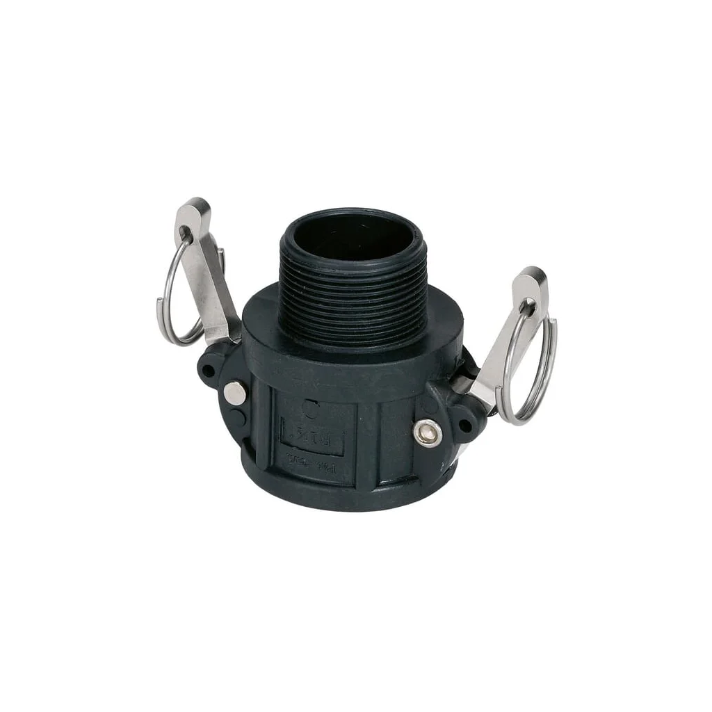 Cuplă Camlock tip B 1", filet tată, polipropilenă