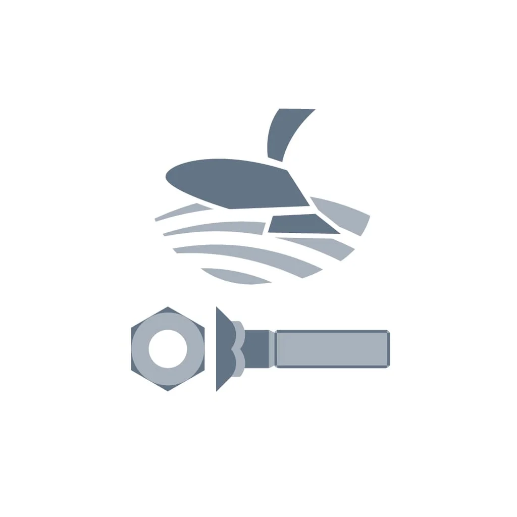 Șurub plug cu umeri și piuliță M12x35mm CO