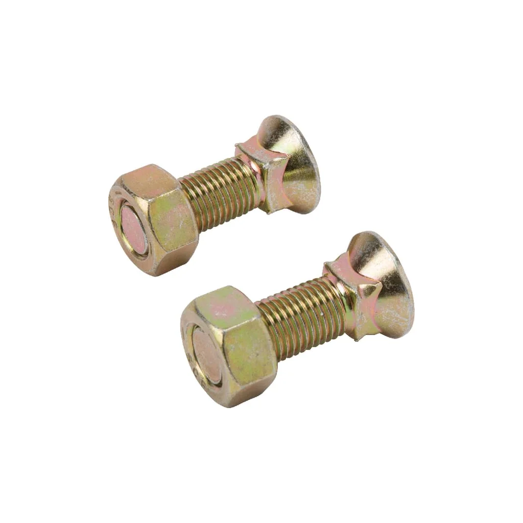 Șurub plug cu gât pătrat și piuliță 7/16"x35mm 2 buc.