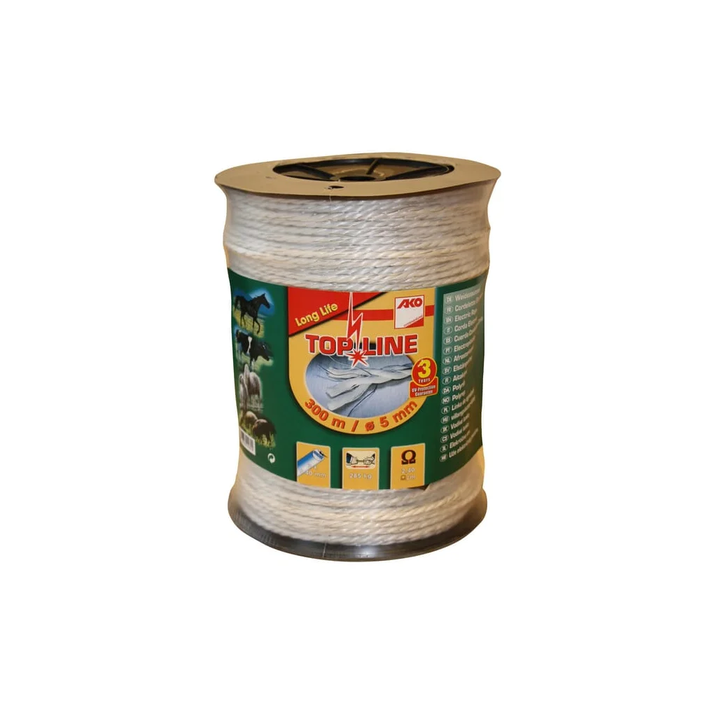 Cablu gard electric multifilar 3x0,4mm alb 5mmx300m Topline