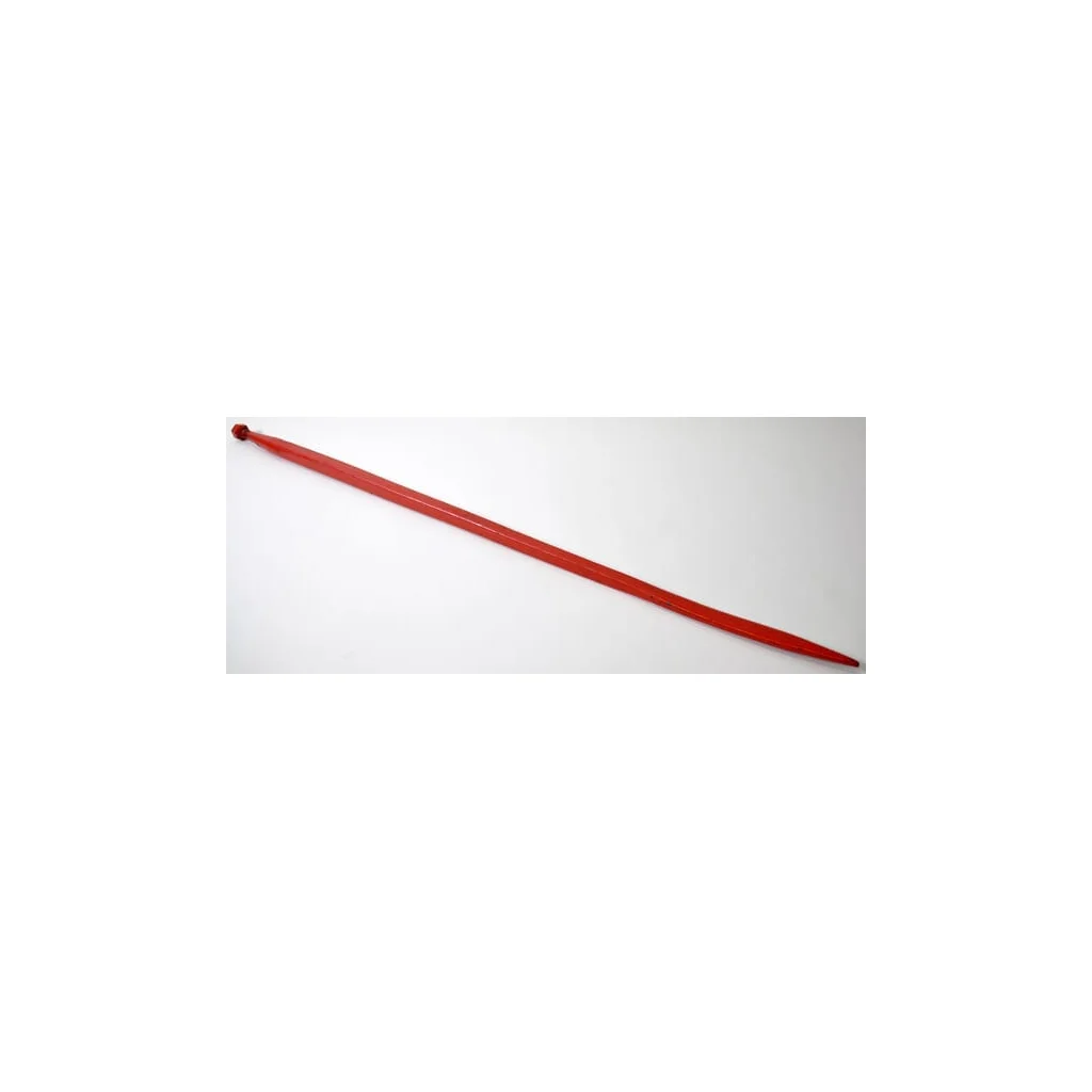Dinte de încărcător, frontal, secțiune pătrată 36x1250mm, vârf aplatizat cu piuliță M20x1,5mm, roșu, Kverneland