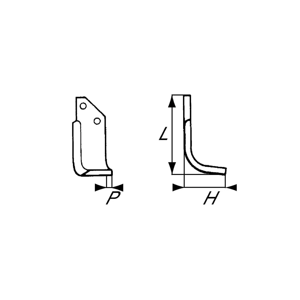 Cuțit freză rotație stânga 115x56x40mm grosime 6mm potrivit pentru B.C.S.