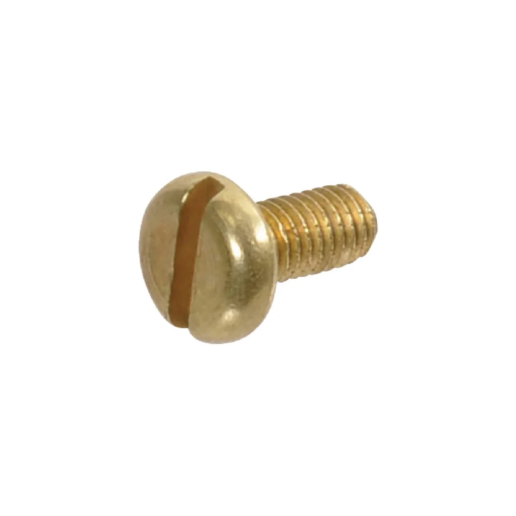 Șurub cap bombat crestat DIN85 ISO1580 M3x0,5mm alamă