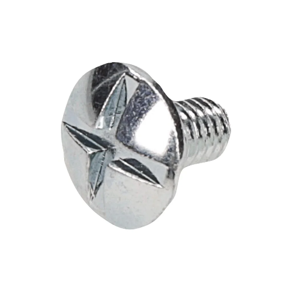 Șurub cap rotund crestat DIN88107 M6x1x10mm oțel placat cu zinc grupa 4.6