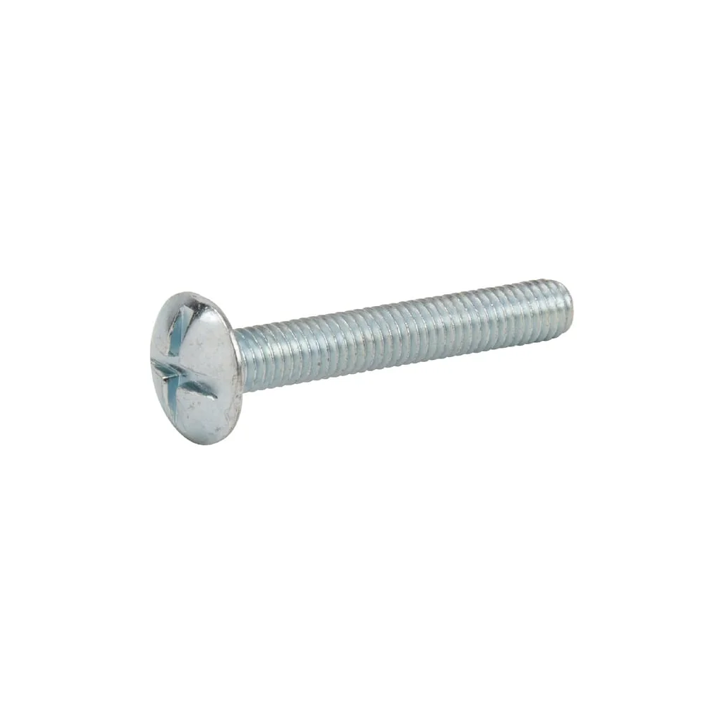 Șurub cap rotund crestat DIN88107 M8x1,25x50mm oțel placat cu zinc grupa 4.6