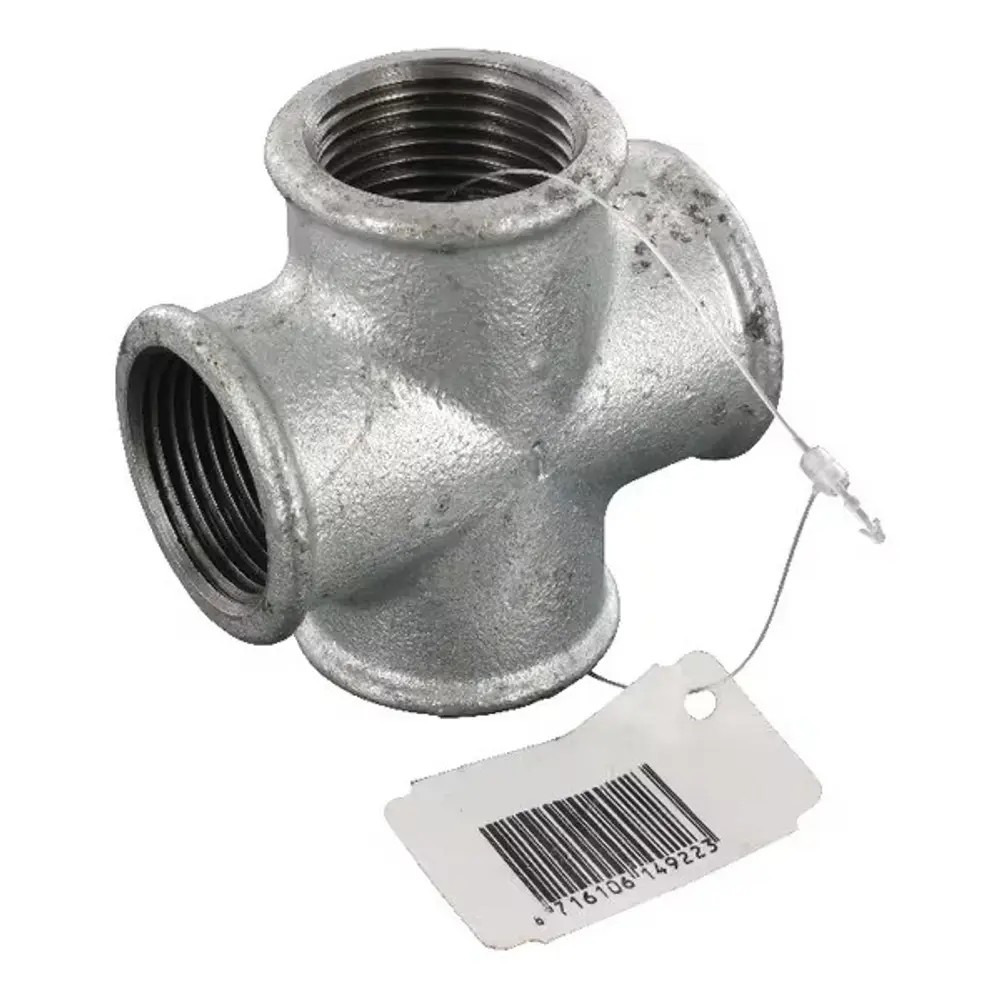Cruce cuplaj zincată cu 4 racorduri filet interior 1″ - Fiting instalații apă - S