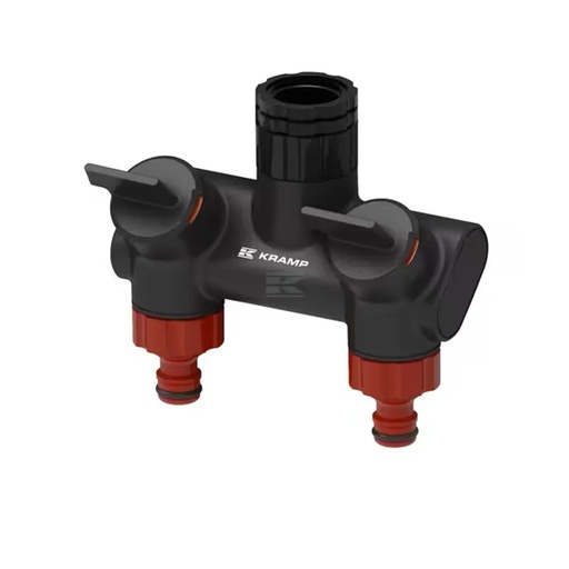 Distribuitor / ramificație cu 2 căi pentru instalații de apă, G1/2", G3/4" și G1"