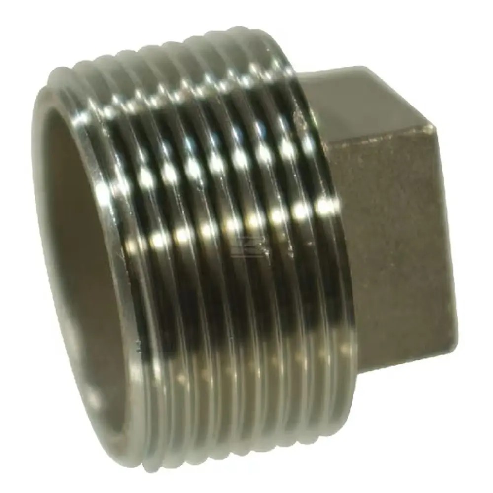 Dop din inox V4A cu filet exterior 1/2″ pentru țevi, cap patrat