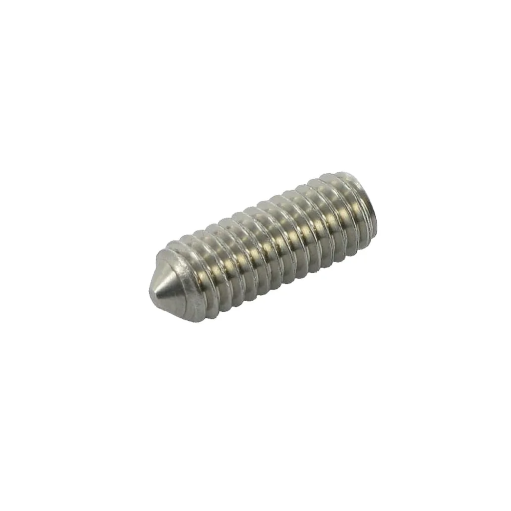 Știft filetat orificiu hexagonal cu vârf conic DIN914 ISO4027 M6x1mm / 16mm oțel inoxidabil A2