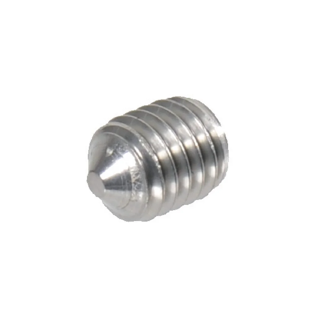 Știft filetat orificiu hexagonal cu vârf conic DIN914 ISO4027 M8x1,25mm / 10mm oțel inoxidabil A4