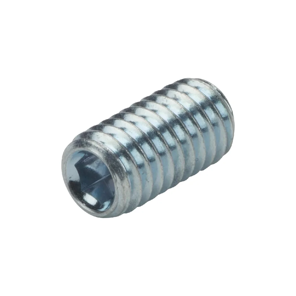 Știft filetat orificiu hexagonal cu vârf cupă DIN916 M6x1x12mm oțel zincat grupa 45H 25 buc.