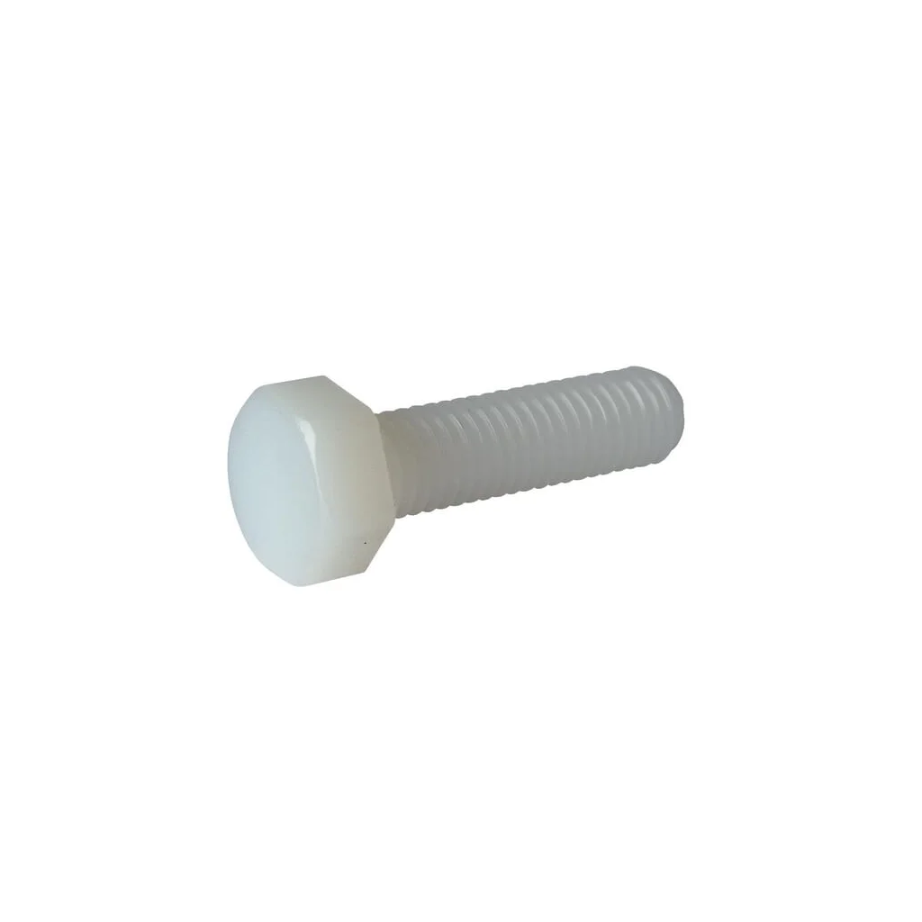 Șurub cap hexagonal DIN933 ISO4017 M5x0,8x12mm nailon grupa 6.6