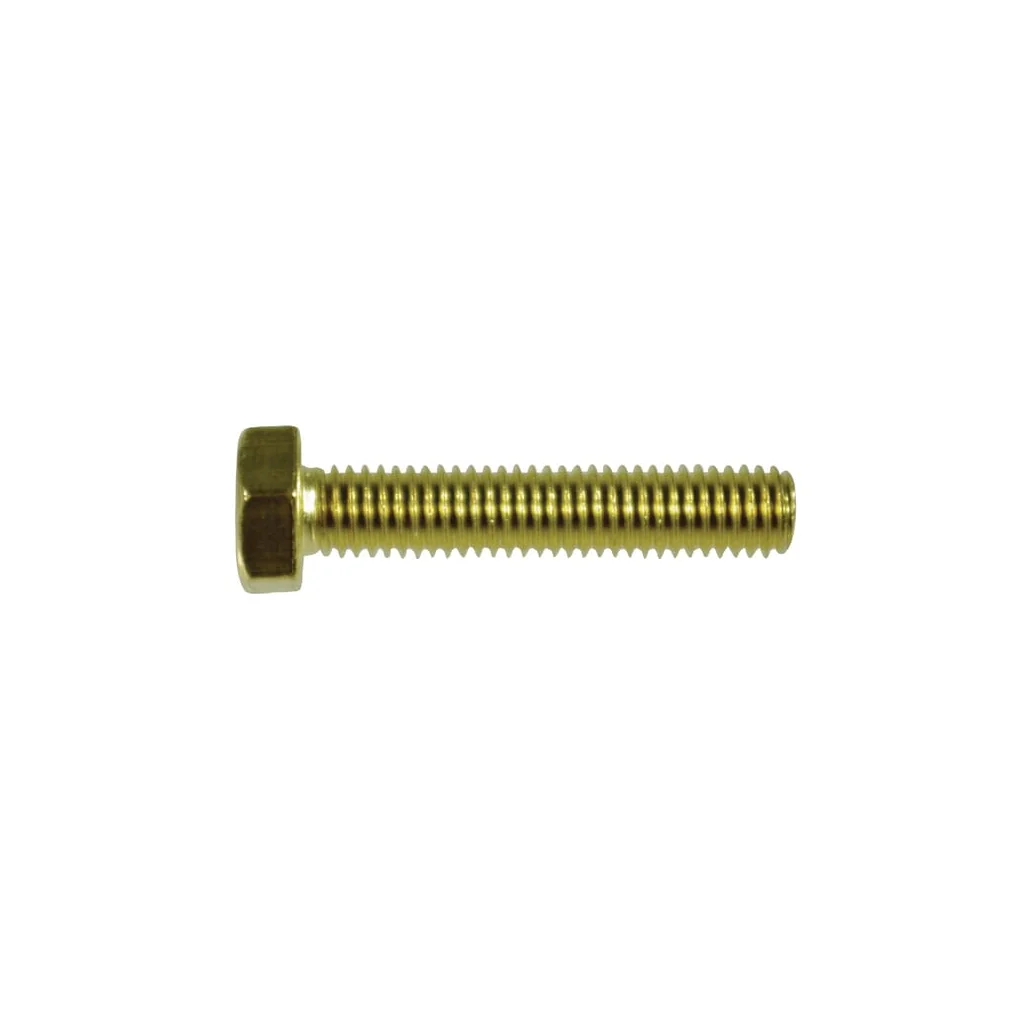 Șurub cap hexagonal DIN933 ISO4017 M6x1x25mm alamă
