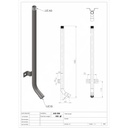 Teava racordare suzete porci, 1/2, cot 30°, inox – fotografia 1