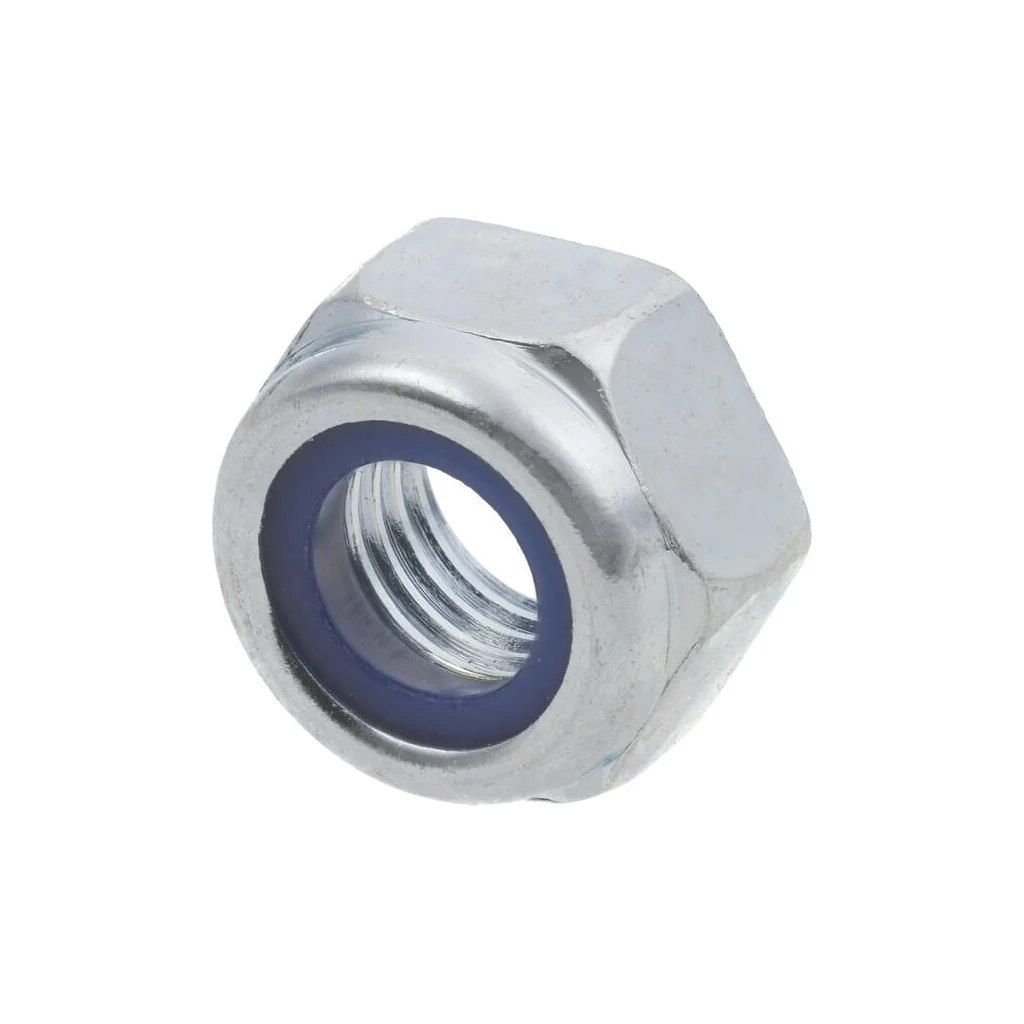 Piuliță hexagonală autoblocantă joasă cu inserție plastic DIN985 M10x1,25mm oțel zincat grupa 10