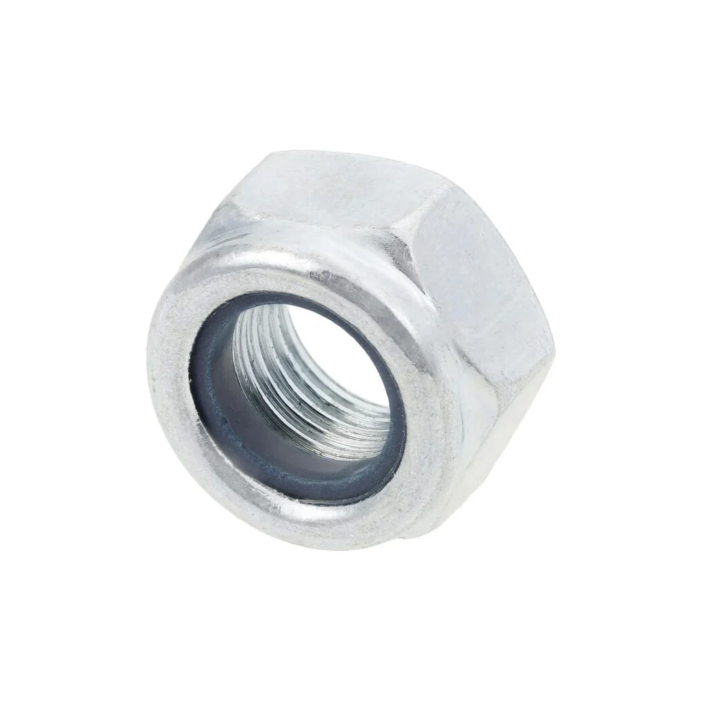 Piuliță hexagonală autoblocantă joasă cu inserție plastic DIN985 M12x1,25mm oțel zincat grupa 10