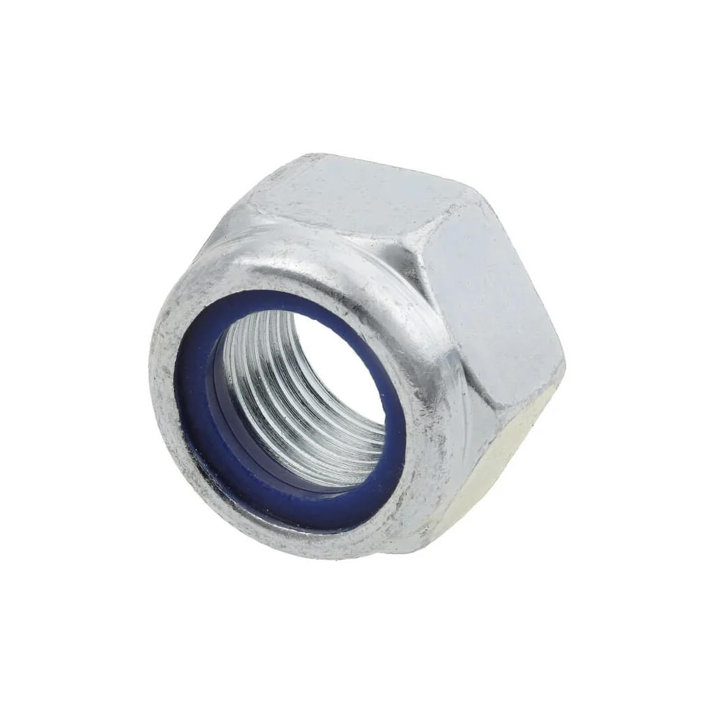 Piuliță hexagonală autoblocantă joasă cu inserție plastic DIN985 M16x1,5mm oțel zincat grupa 10