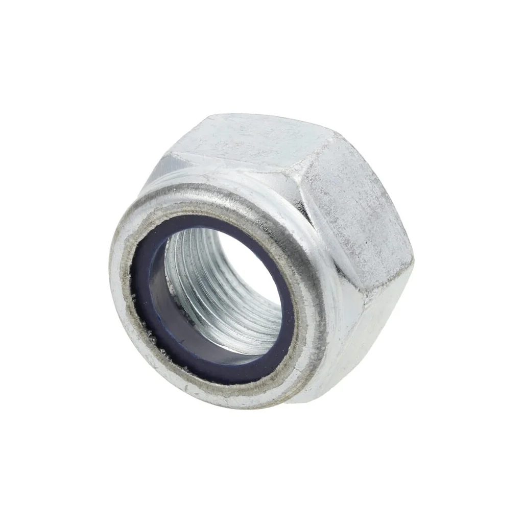 Piuliță hexagonală autoblocantă joasă cu inserție plastic DIN985 M18x1,5mm oțel zincat grupa 10